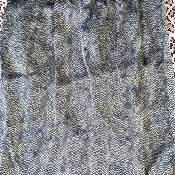 Hugo Boss Dress Silk 0 XS Black Label Green Snakeskin Print Cap Sleeve Moss $595 - Picture 3 of 7